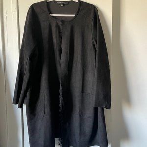Catherine Malandrino - Plus Size 2X Black Suede Duster